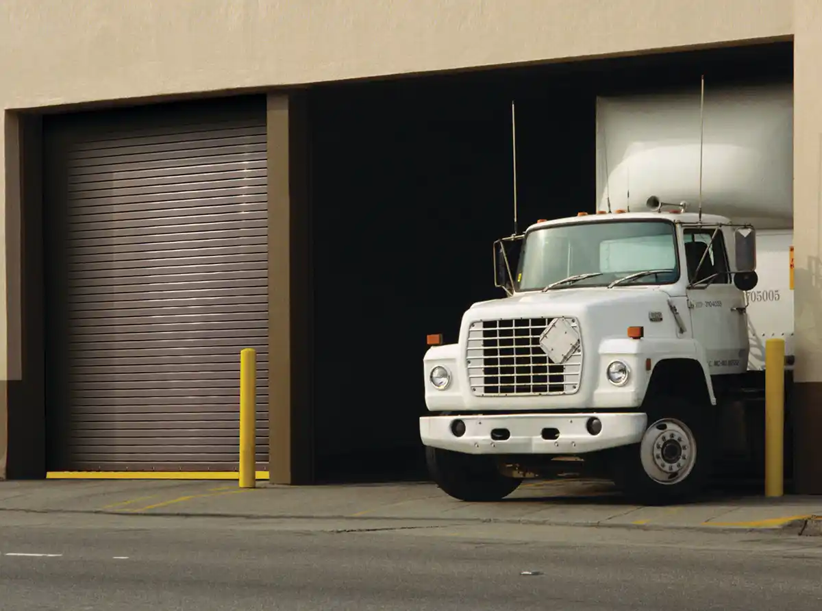 warehouse · rolling steel service door install