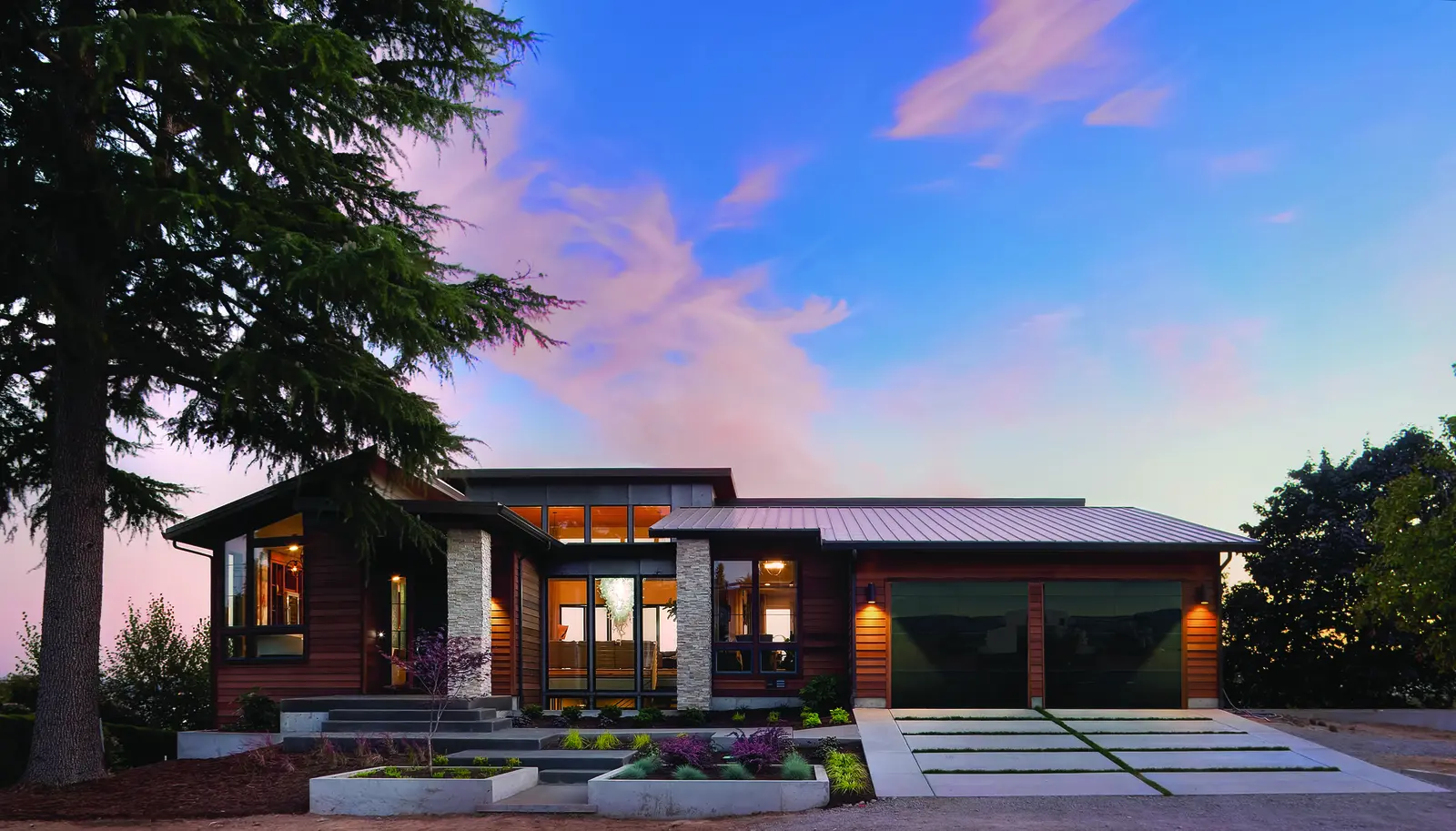 residential · black garage door